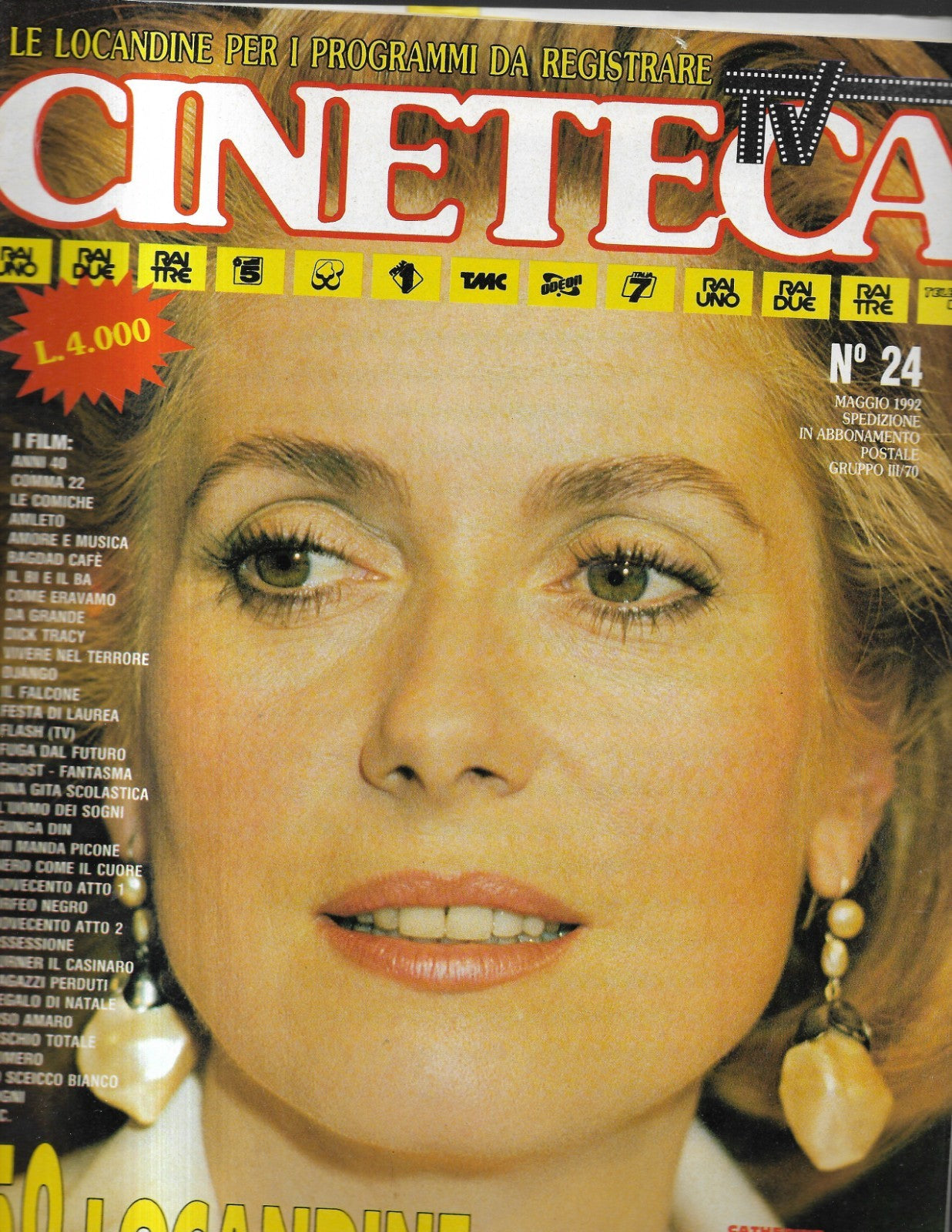 CINETECA TV N. 24 MAGGIO 1992 LOCANDINE FILM