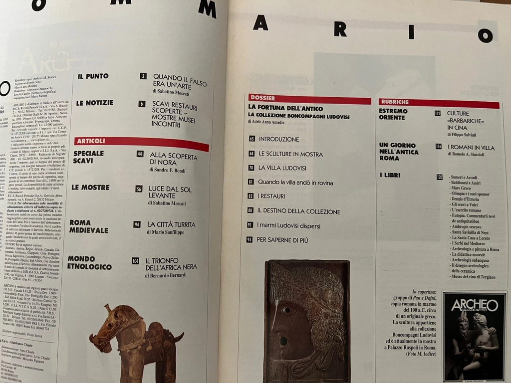 COLLEZIONE LUDOVISI BONCOMPAGNI ARCHEO ANNO VIII NUMERO 2 (96) DE AGOSTINI 1993