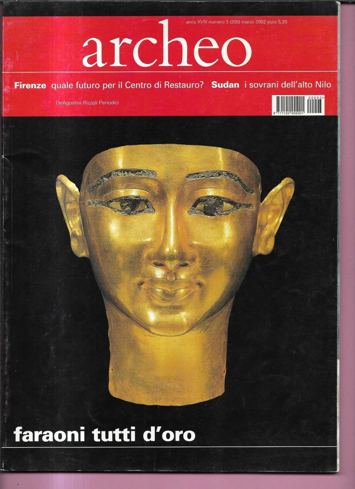 FARAONI TUTTI D'ORO ARCHEO ANNO XVIII NUMERO 3 DE AGOSTINI 2002
