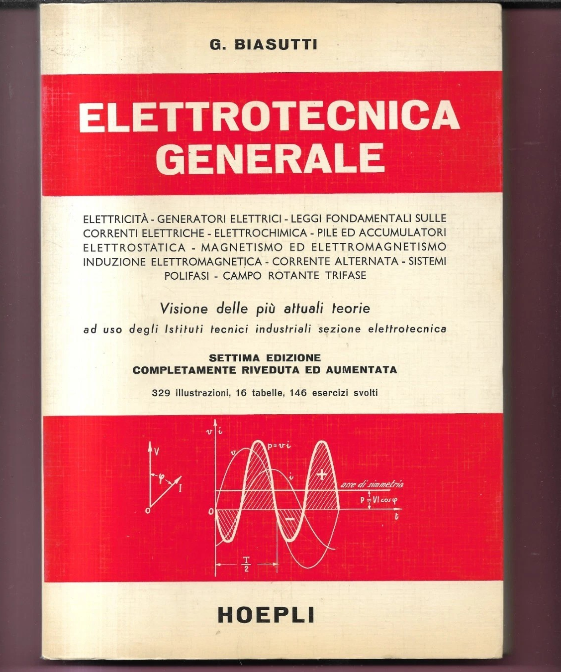 ELETTROTECNICA GENERALE G. BIASUTTI 1979 HOEPLI OTTIMO SETTIMA EDIZIONE