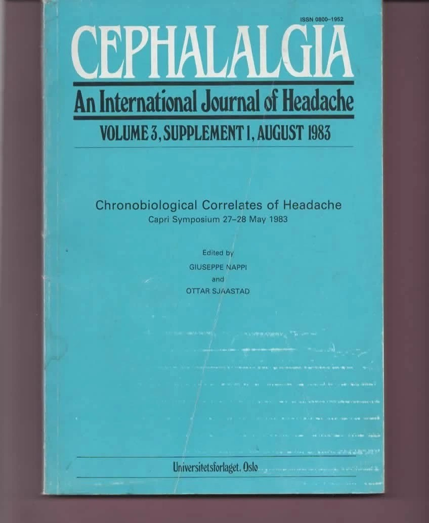 CEPHALALGIA - CRONOBIOLOGICAL CORRELATES OF HEADACHE G. NAPPI - O. SJAASTAD 1983