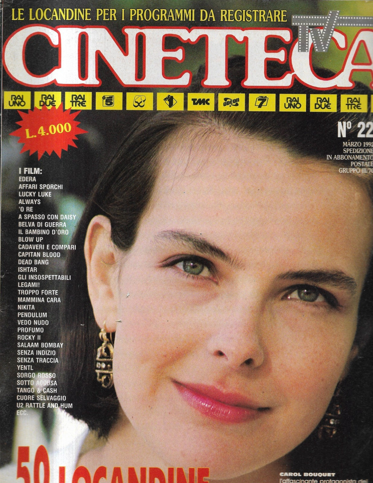 CINETECA TV N. 22 MARZO 1992 LOCANDINE FILM