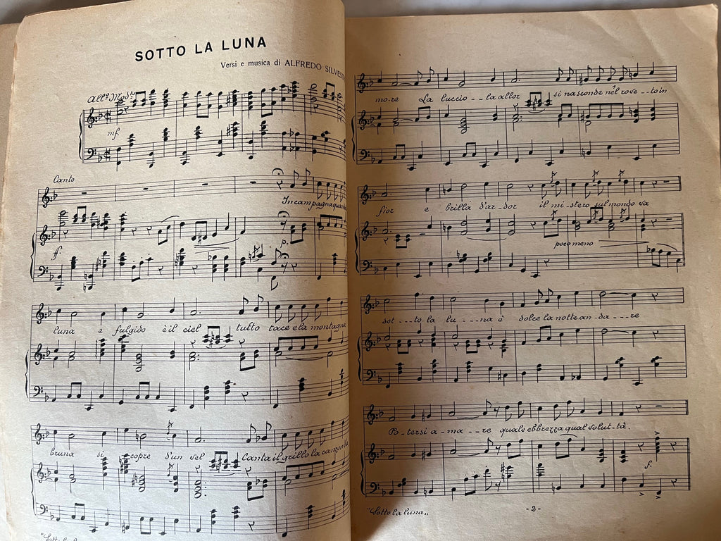 Piedigrotta Ceccoli 1922 direttore A. Silvestri Spartiti Canzone Napoletana