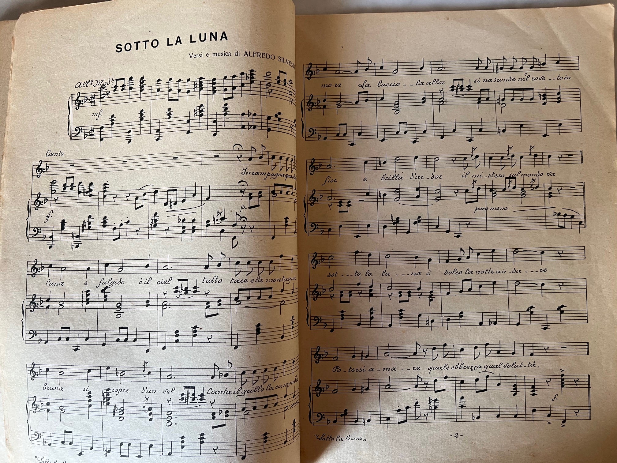 Piedigrotta Ceccoli 1922 direttore A. Silvestri Spartiti Canzone Napoletana