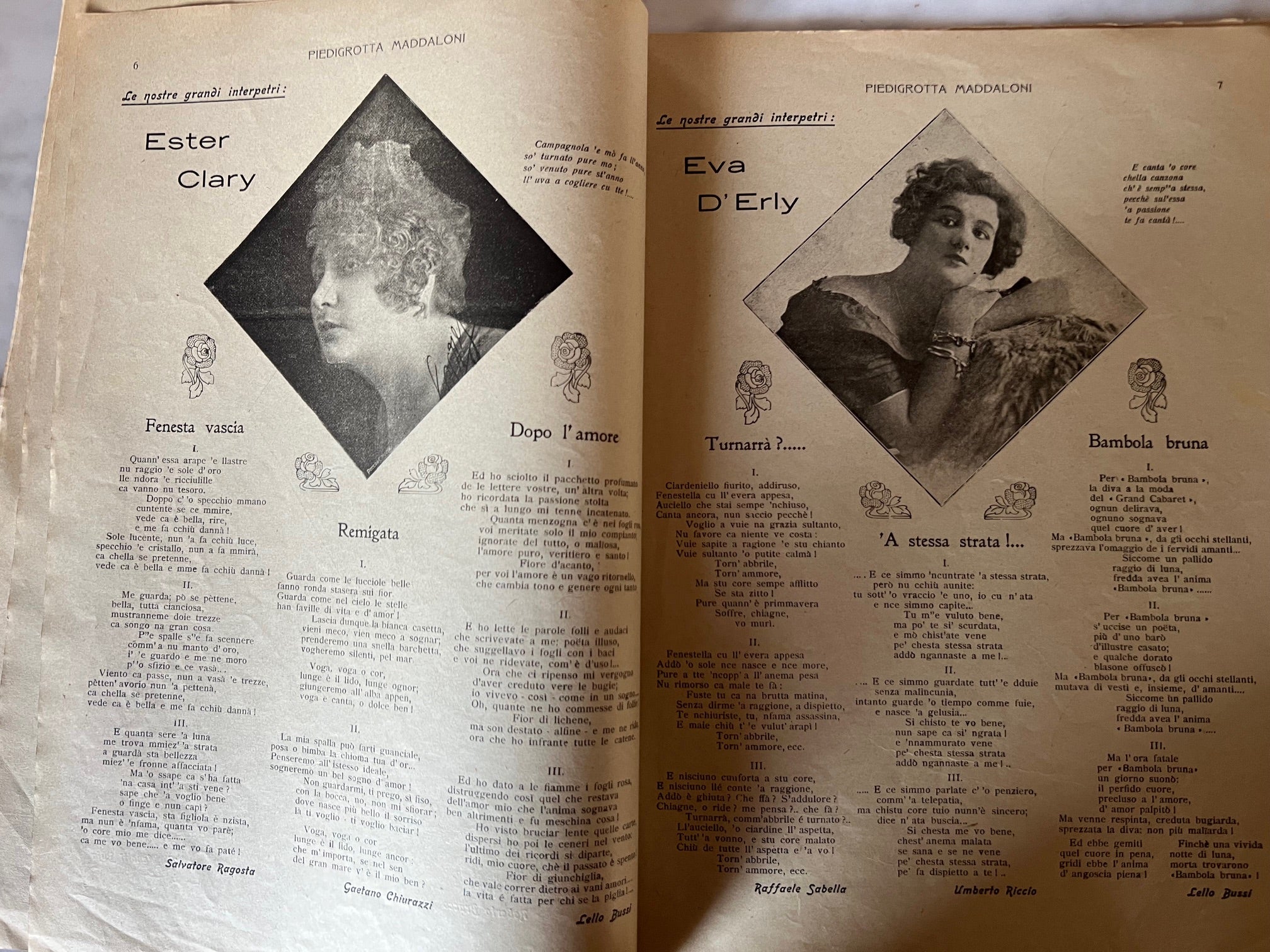 Piedigrotta 1920 Maddaloni Compilatore FIORE Spartiti Canzone Napoletana foto