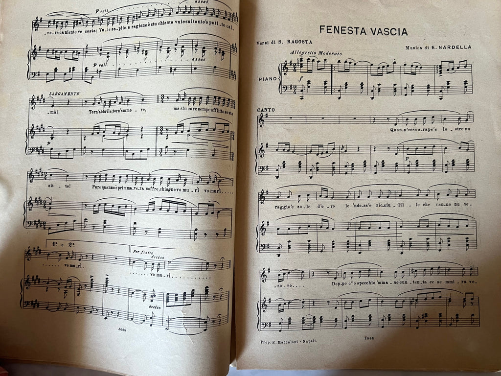 Piedigrotta 1920 Maddaloni Compilatore FIORE Spartiti Canzone Napoletana foto