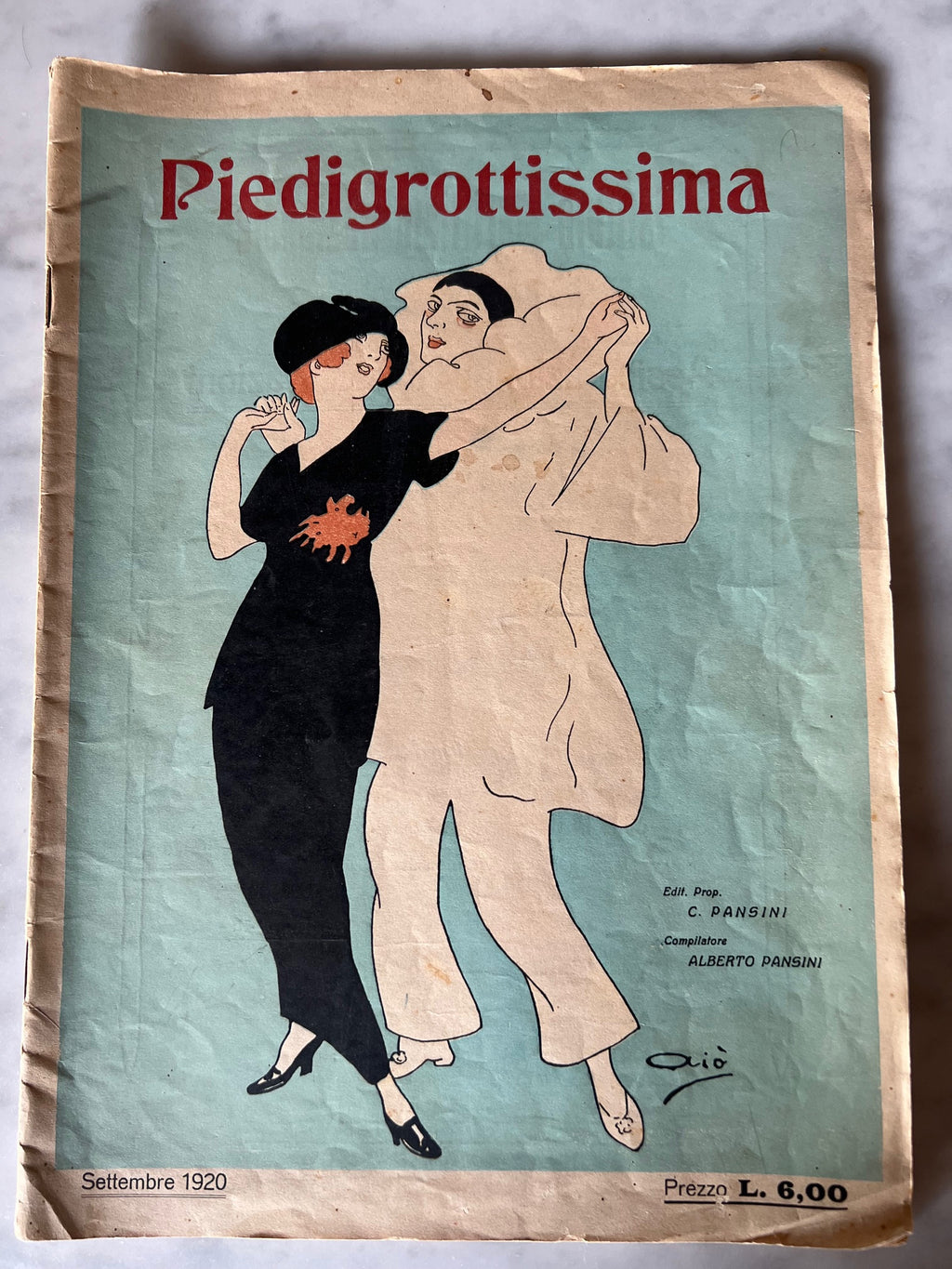 Piedigrottissima 1920 settembre canzone napoletana Pansini , foto, pubblicità