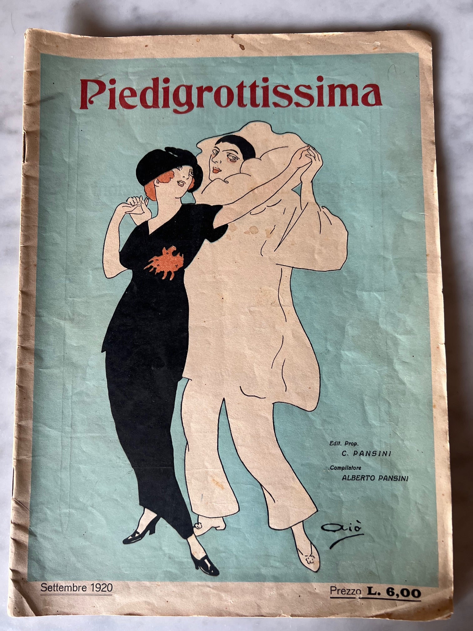 Piedigrottissima 1920 settembre canzone napoletana Pansini , foto, pubblicità