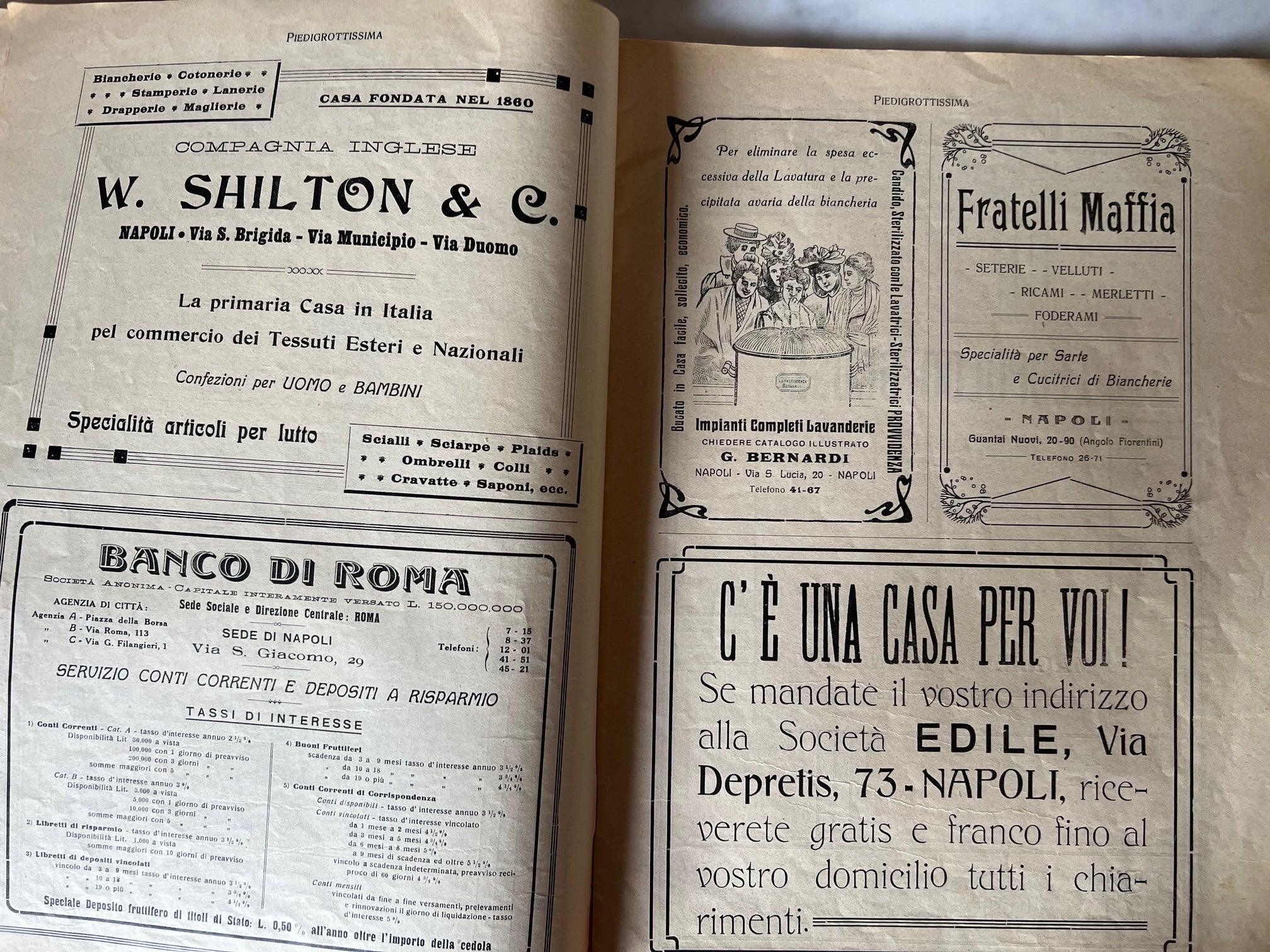 Piedigrottissima 1920 settembre canzone napoletana Pansini , foto, pubblicità