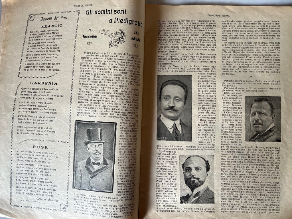 Piedigrottissima 1920 settembre canzone napoletana Pansini , foto, pubblicità